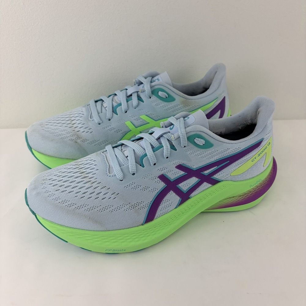 ASICS GT-2000 12 Lite Show Women's Size 7.5 Blue Green Purple Running Shoes